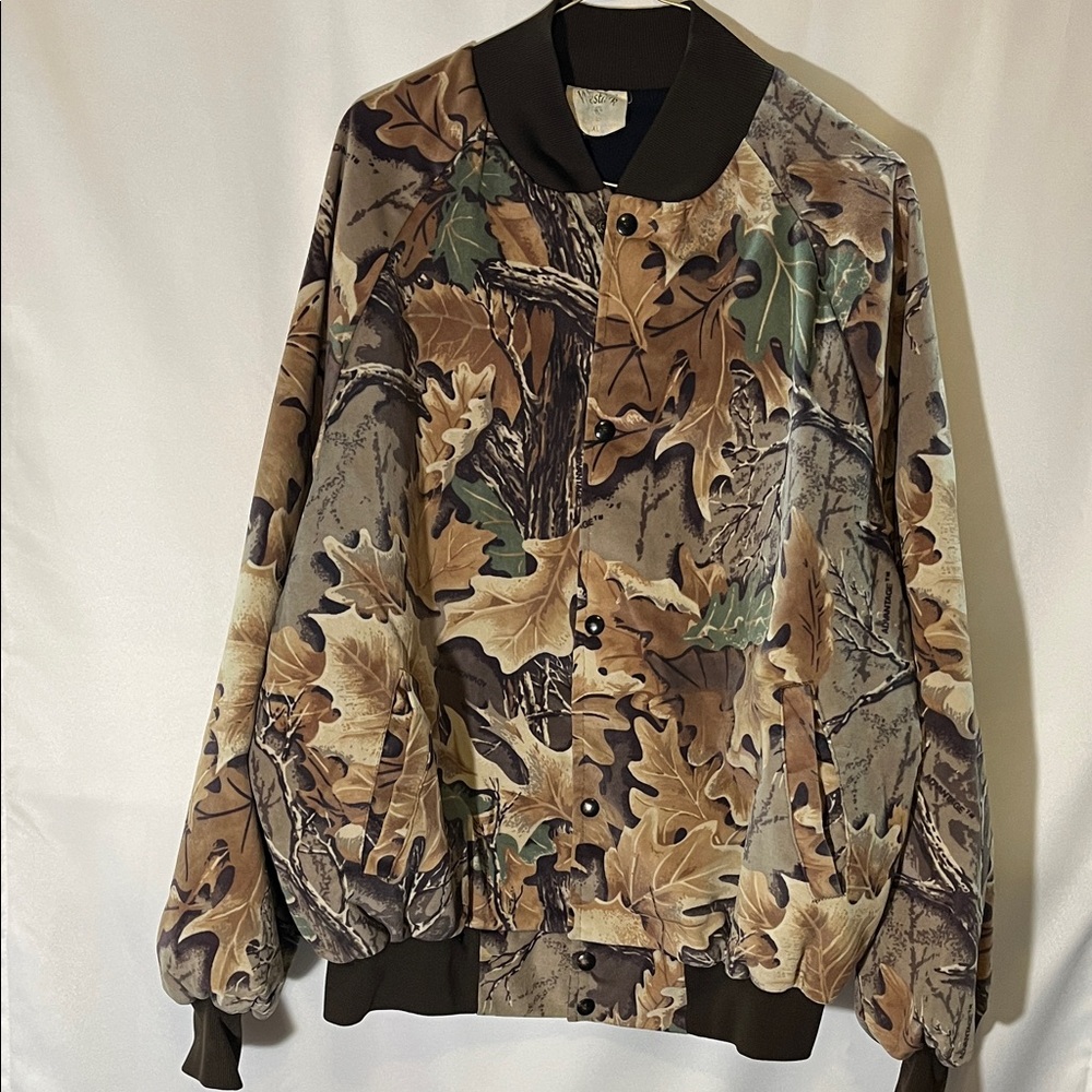 Vintage Westark Camouflage Leaf Print Jacket